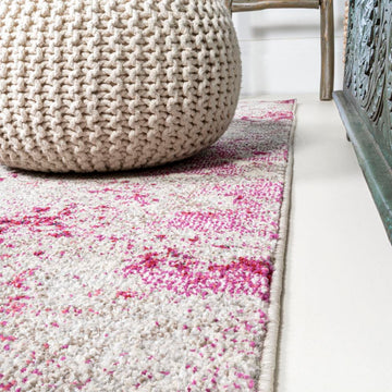 Contemporary Pop Modern Abstract Vintage Faded Area Rug